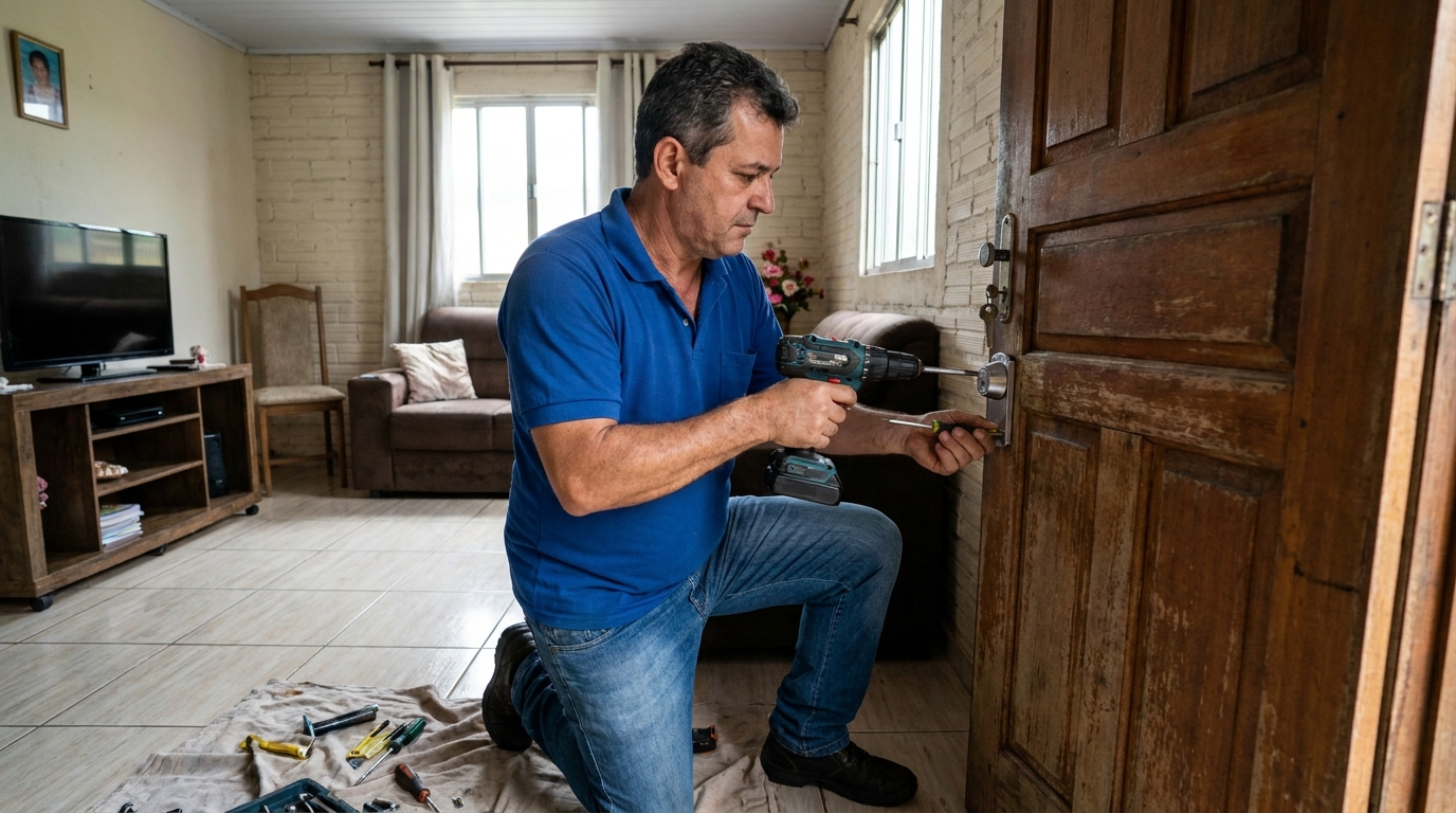 Serviço de Instalação de Fechadura Residencial no Flexal, Serra‑ES